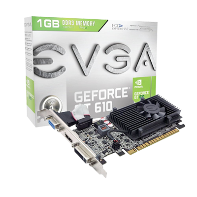 EVGA 1 GB NVIDIA GeForce GT 610 PCIe Graphics Card